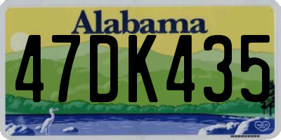 AL license plate 47DK435