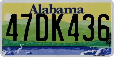 AL license plate 47DK436