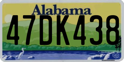 AL license plate 47DK438