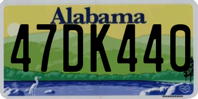 AL license plate 47DK440