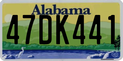 AL license plate 47DK441