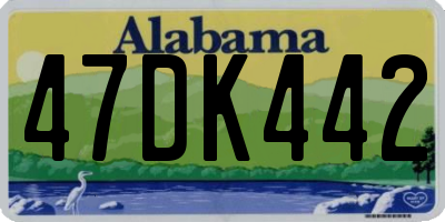 AL license plate 47DK442