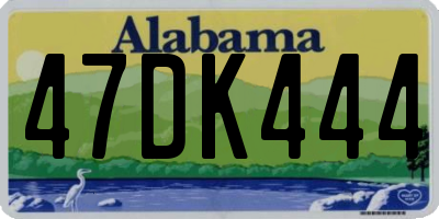 AL license plate 47DK444