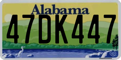 AL license plate 47DK447