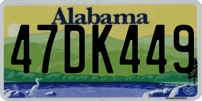 AL license plate 47DK449