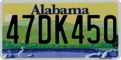 AL license plate 47DK450