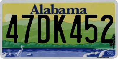AL license plate 47DK452