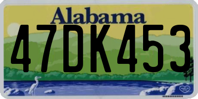 AL license plate 47DK453