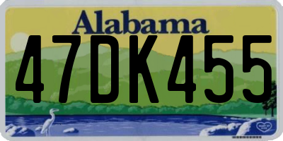 AL license plate 47DK455