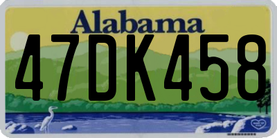AL license plate 47DK458