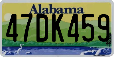AL license plate 47DK459