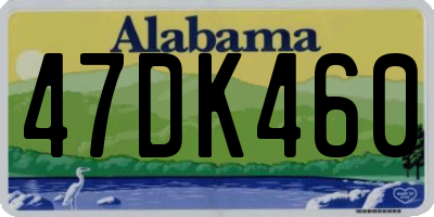 AL license plate 47DK460