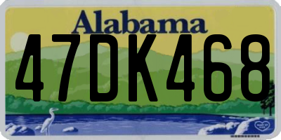 AL license plate 47DK468