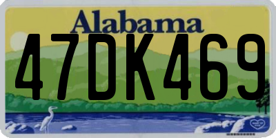 AL license plate 47DK469