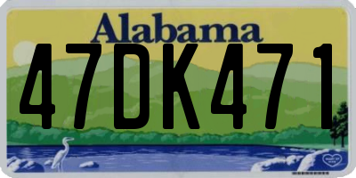 AL license plate 47DK471