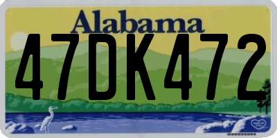 AL license plate 47DK472