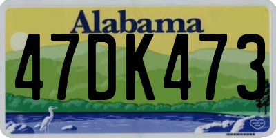 AL license plate 47DK473