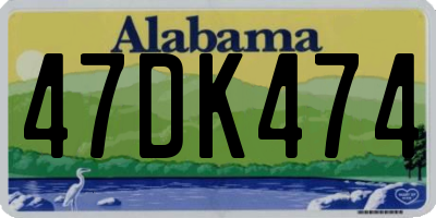 AL license plate 47DK474