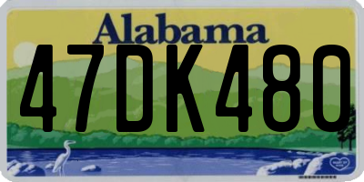 AL license plate 47DK480