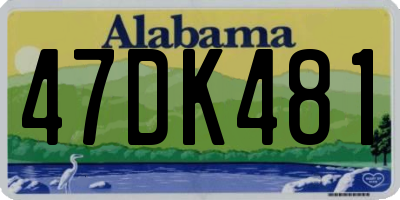 AL license plate 47DK481