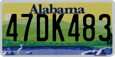 AL license plate 47DK483