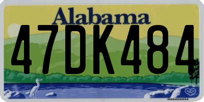 AL license plate 47DK484