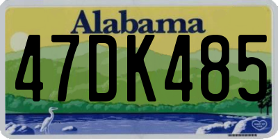 AL license plate 47DK485