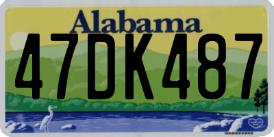 AL license plate 47DK487
