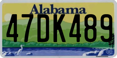 AL license plate 47DK489