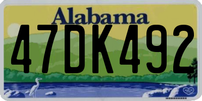 AL license plate 47DK492