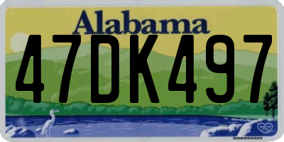 AL license plate 47DK497