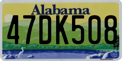 AL license plate 47DK508