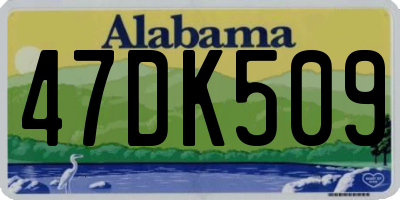 AL license plate 47DK509