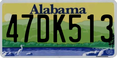 AL license plate 47DK513