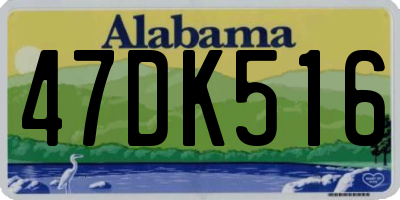 AL license plate 47DK516