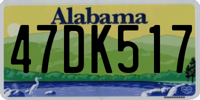 AL license plate 47DK517