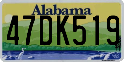 AL license plate 47DK519