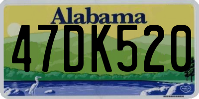 AL license plate 47DK520