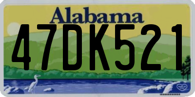 AL license plate 47DK521