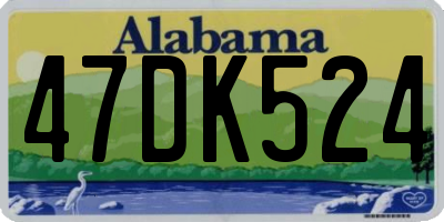 AL license plate 47DK524