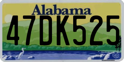 AL license plate 47DK525