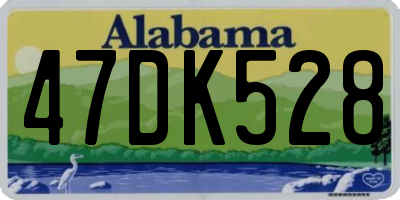 AL license plate 47DK528