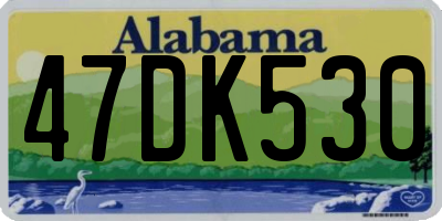 AL license plate 47DK530