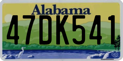 AL license plate 47DK541