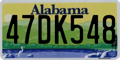 AL license plate 47DK548