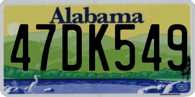 AL license plate 47DK549