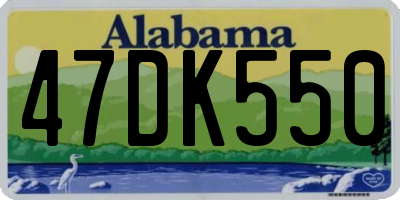 AL license plate 47DK550