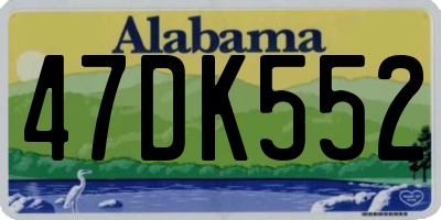 AL license plate 47DK552