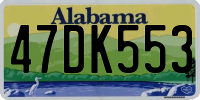AL license plate 47DK553