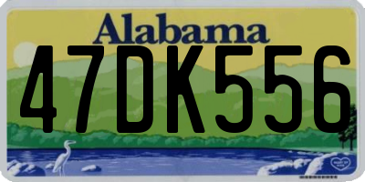 AL license plate 47DK556